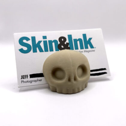 Skull Business Card Holder 3D Printed