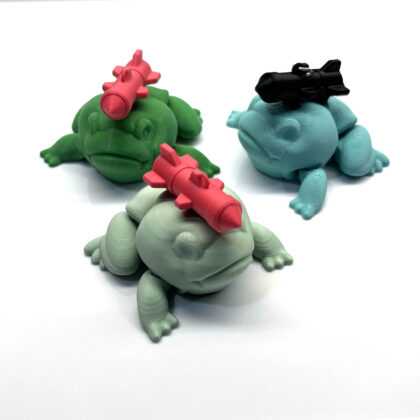 Missile Toad Christmas Ornament Keychain Articulated Fidget Funny 3D Printed