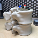 Skeleton Spine Vase Planter Pencil Cup 3D Printed