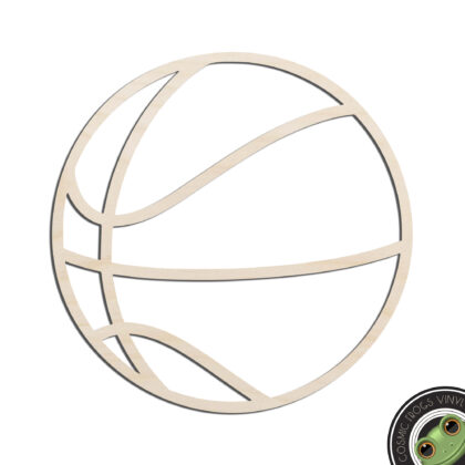 Basketball Laser Cut Out Unfinished Wood Shape Craft Supply