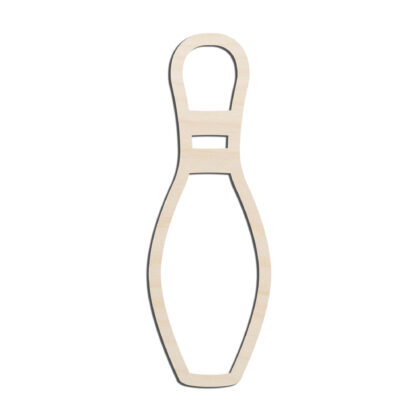 Bowling Pin 1 Outline Laser Cut Out Unfinished Wood Shape Craft Supply