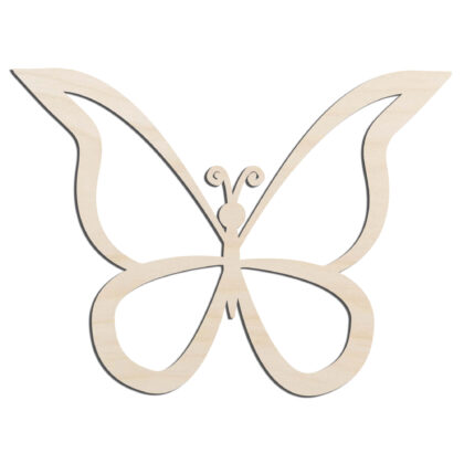 Butterfly Outline Laser Cut Out Unfinished Wood Shape Craft Supply