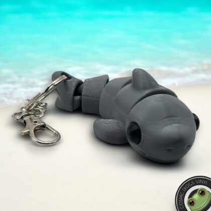 Shark Flexible Fidget Keychain 3D Printed