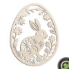 Bunny Egg #2 Easter Bunny Laser Cut Out Unfinished Wood Shape Craft Supply