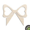 Ribbon Bow with Hearts #1 Laser Cut Out Unfinished Wood Shape Craft Supply