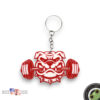 American Bully Barbell Keychain Backpack Charm Bulldog Lover 3D Printed Custom Colors - Image 2