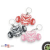 American Bully Barbell Keychain Backpack Charm Bulldog Lover 3D Printed Custom Colors - Image 3