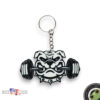 American Bully Barbell Keychain Backpack Charm Bulldog Lover 3D Printed Custom Colors - Image 4