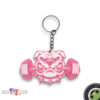 American Bully Barbell Keychain Backpack Charm Bulldog Lover 3D Printed Custom Colors - Image 6