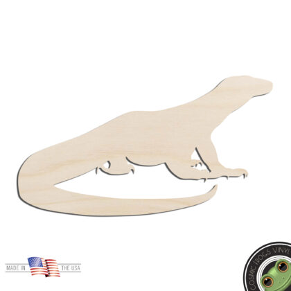 Komodo Dragon Laser Cut Out Unfinished Wood Shape Craft Supply
