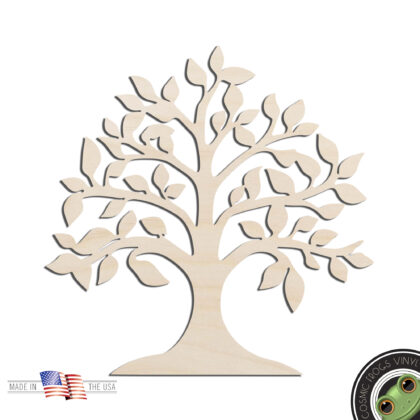 Tree #1 Laser Cut Out Unfinished Wood Shape Craft Supply