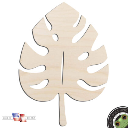 Monstera Leaf #2 Laser Cut Out Unfinished Wood Shape Craft Supply