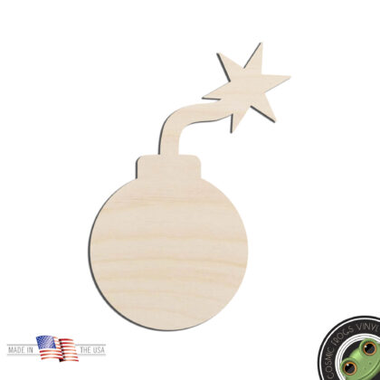 Bomb Laser Cut Out Unfinished Wood Shape Craft Supply