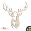 Deer Head #1 Buck Laser Cut Out Unfinished Wood Shape Craft Supply