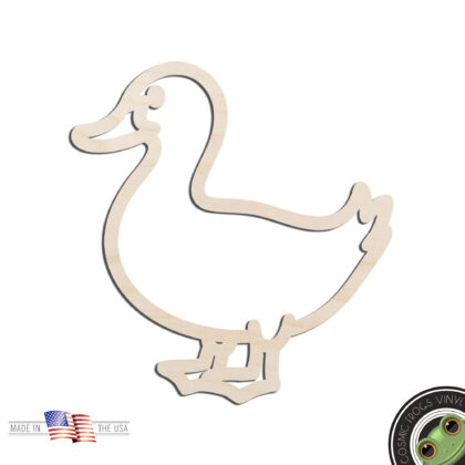 Duck Outline Laser Cut Out Unfinished Wood Shape Craft Supply