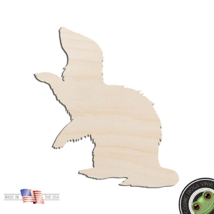 Ferret #5 Laser Cut Out Unfinished Wood Shape Craft Supply