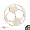 Soccer Ball Laser Cut Out Unfinished Wood Shape Craft Supply