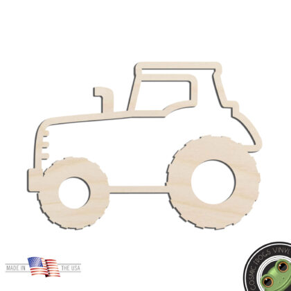 Tractor Outline Laser Cut Out Unfinished Wood Shape Craft Supply