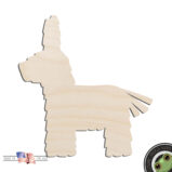Piñata Donkey Laser Cut Out Unfinished Wood Shape Craft Supply