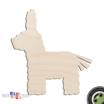 Piñata Donkey Laser Cut Out Unfinished Wood Shape Craft Supply