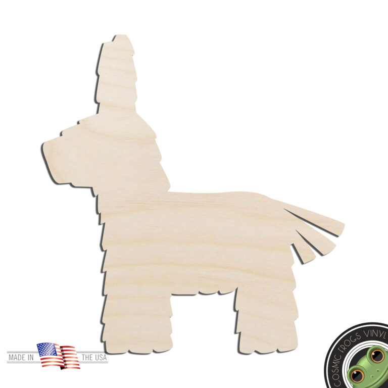 Piñata Donkey Laser Cut Out Unfinished Wood Shape Craft Supply