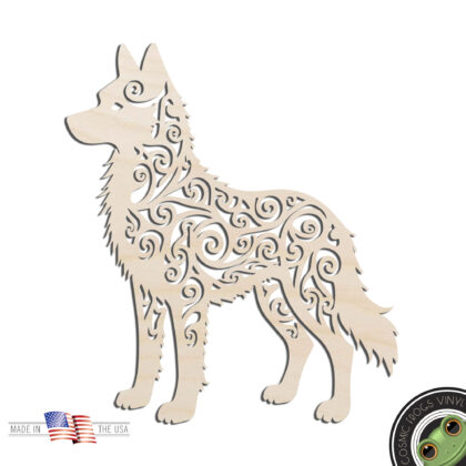 Siberian Husky Mosaic #2 Laser Cut Out Unfinished Wood Shape Craft Supply
