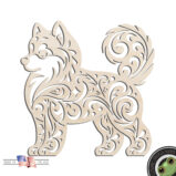 Siberian Husky Mosaic #1 Laser Cut Out Unfinished Wood Shape Craft Supply