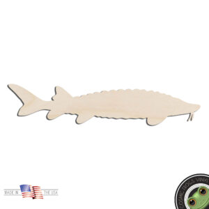 Sturgeon Fish #2 Laser Cut Out Unfinished Wood Shape Craft Supply
