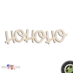 Ho Ho Ho Text Word Christmas Laser Cut Out Unfinished Wood Shape Craft Supply
