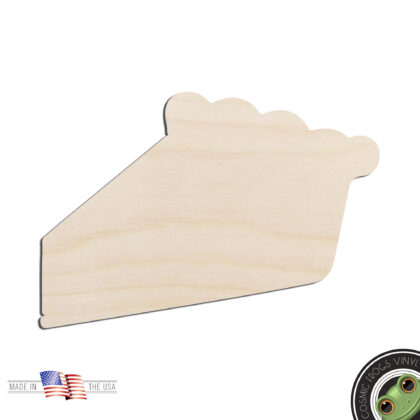 Pie Slice Laser Cut Out Unfinished Wood Shape Craft Supply