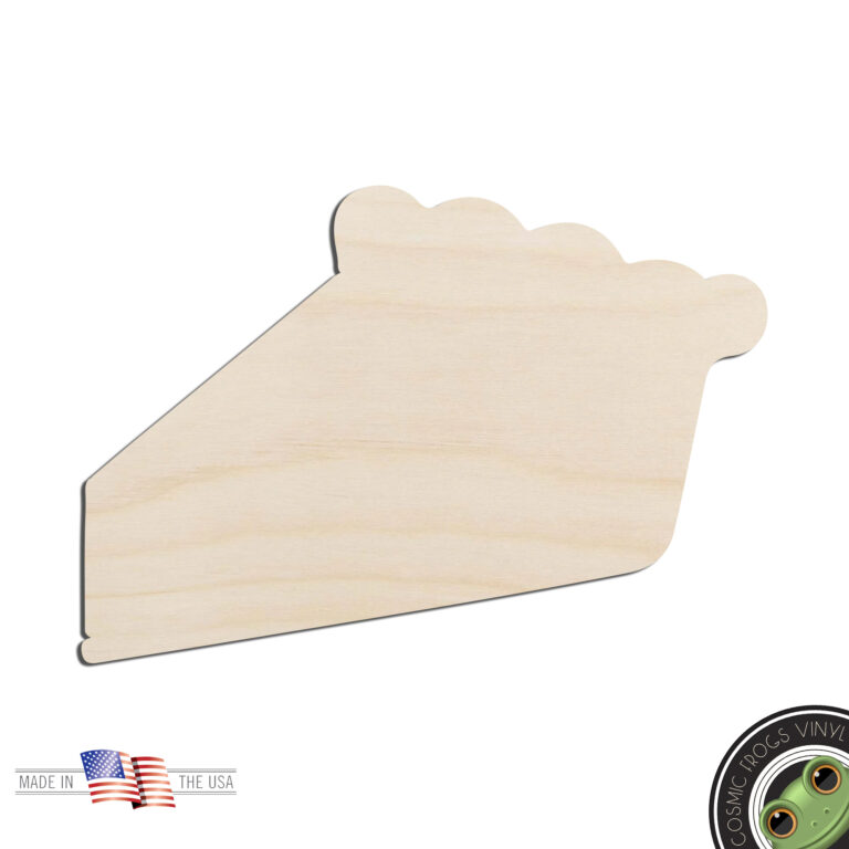 Pie Slice Laser Cut Out Unfinished Wood Shape Craft Supply