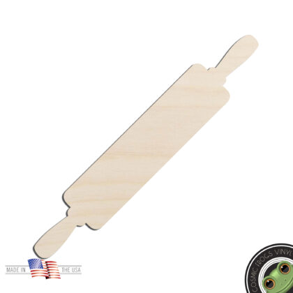 Rolling Pin Laser Cut Out Unfinished Wood Shape Craft Supply