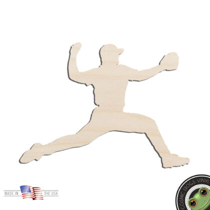 Baseball Player #1 Laser Cut Out Unfinished Wood Shape Craft Supply