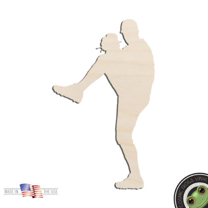 Baseball Player #2 Pitcher Laser Cut Out Unfinished Wood Shape Craft Supply