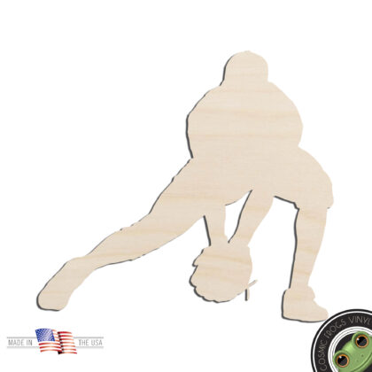 Baseball Player #5 Laser Cut Out Unfinished Wood Shape Craft Supply