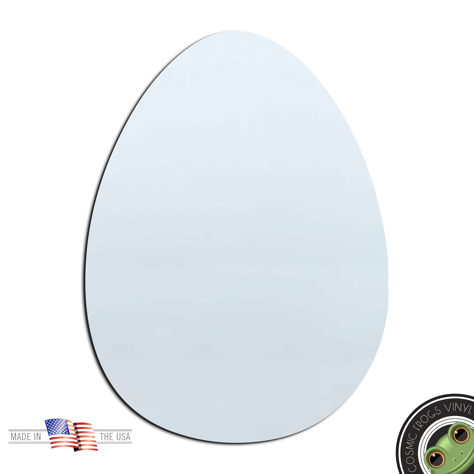 Egg Shape Laser Cut Out Acrylic Shape Craft Supply