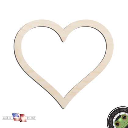 Heart Outline laser cut craft shape