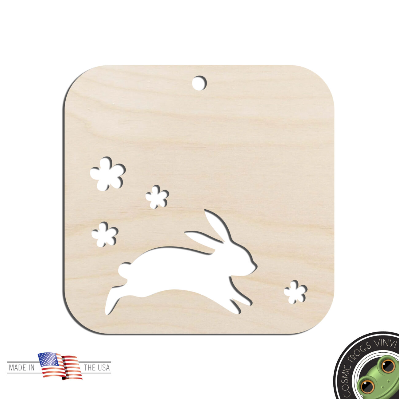 Easter Basket Tag #2 Laser Cut Out Unfinished Wood Shape Craft Supply