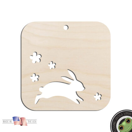 Easter Basket Tag #2 Laser Cut Out Unfinished Wood Shape Craft Supply