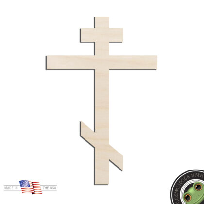 Orthodox Cross Laser Cut Out Unfinished Wood Shape Craft Supply
