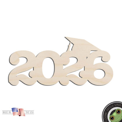 2026 Graduation Cap Laser Cut Out Unfinished Wood Shape Craft Supply
