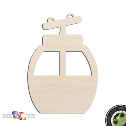 Ski Gondola #2 Laser Cut Out Unfinished Wood Shape Craft Supply