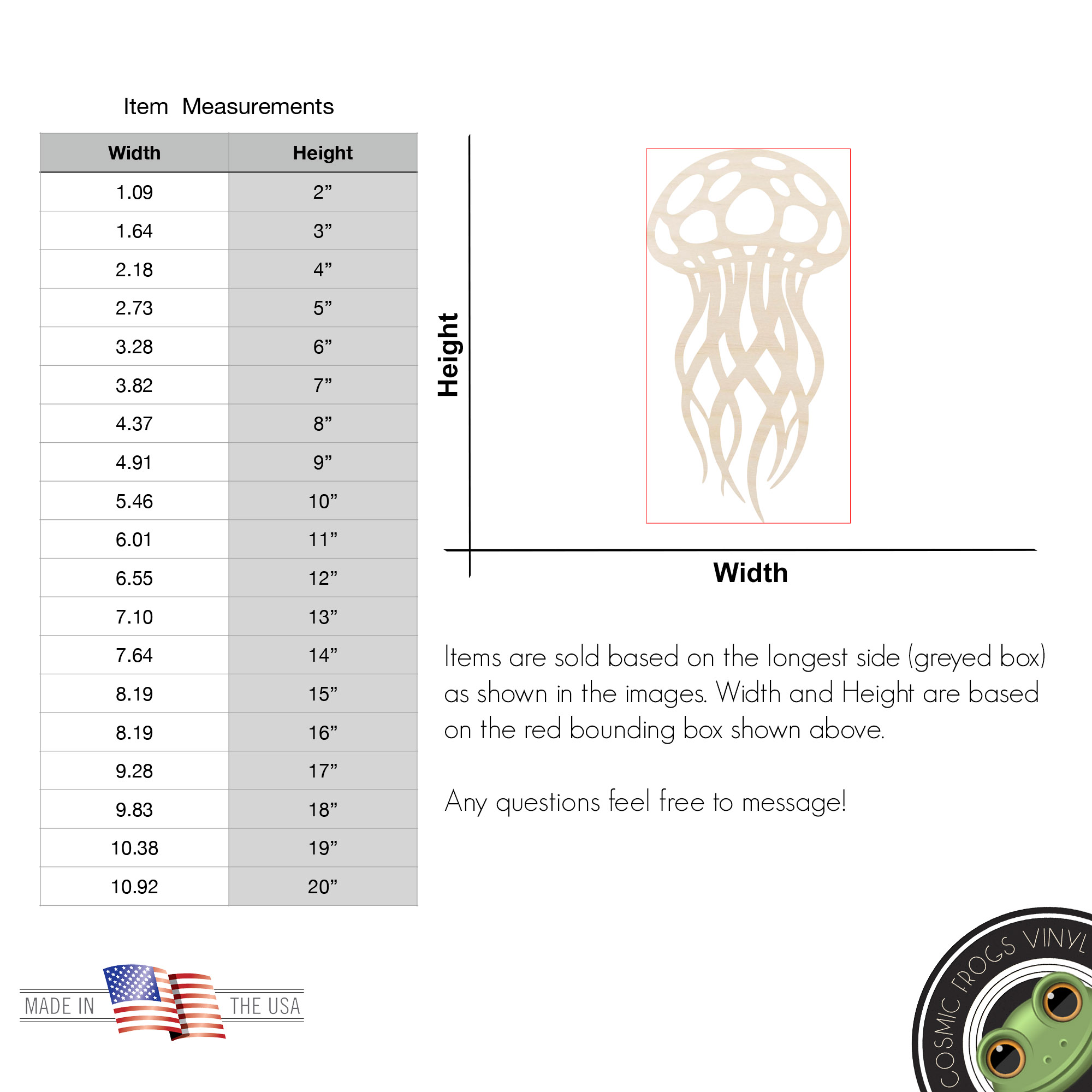 Jellyfish #2 Laser Cut Out Unfinished Wood Shape Craft