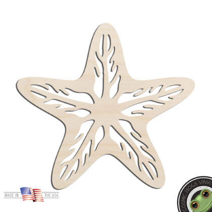 StarFish #2 Laser Cut Out Unfinished Wood Shape Craft Supply