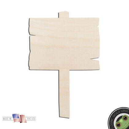 Wooden Sign Post Laser Cut Out Unfinished Wood Shape Craft Supply