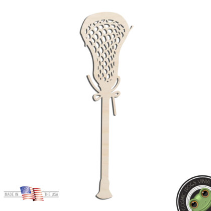 Lacrosse Stick Laser Cut Out Unfinished Wood Shape Craft Supply
