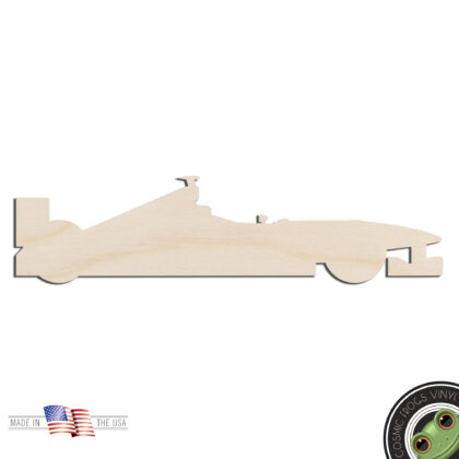F1 Race Car Laser Cut Out Unfinished Wood Shape Craft Supply