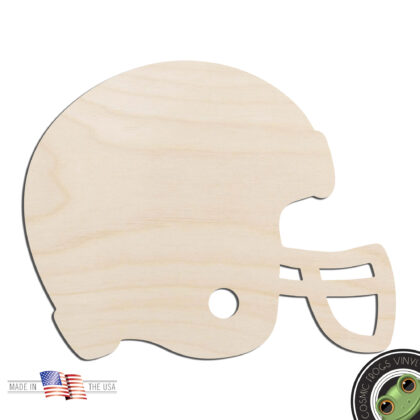 Football Helmet Laser Cut Out Unfinished Wood Shape Craft Supply Halloween Craft