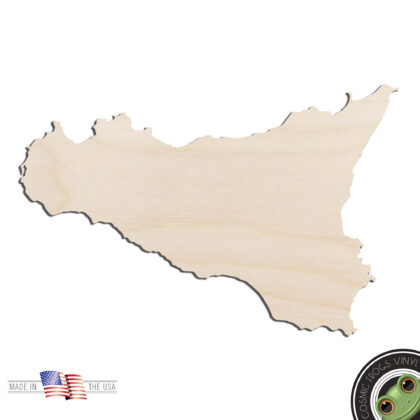 Sicily Laser Cut Out Unfinished Wood Shape Craft Supply