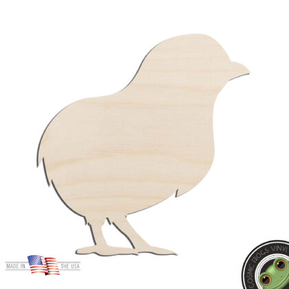 Chick Baby Chicken Laser Cut Out Unfinished Wood Shape Craft Supply